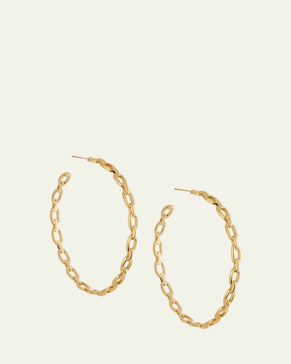 Carmine Link Hoop Earrings